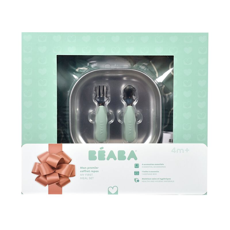 Beaba İlk Yemek Setim Çelik -  Sage Green