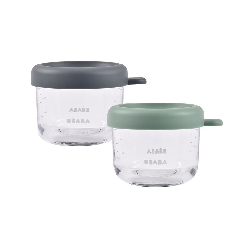 Beaba Bebek Cam Mama Kavanozu 2'li Set 150 ml - Sage Green