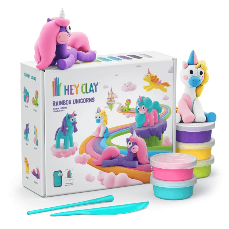 Hey Clay Yaratıcı Kil Seti - Rainbow Unicorns - Eğitici Oyuncak