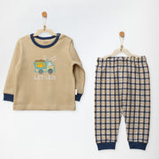 Andywawa Erkek Bebek Pijama Takımı 2'li Set - Little Dreamers Bej