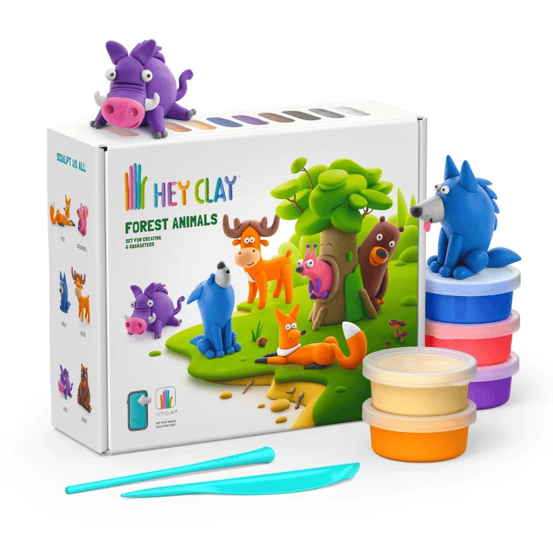 Hey Clay Yaratıcı Kil Seti - Forest Animals - Eğitici Oyuncak