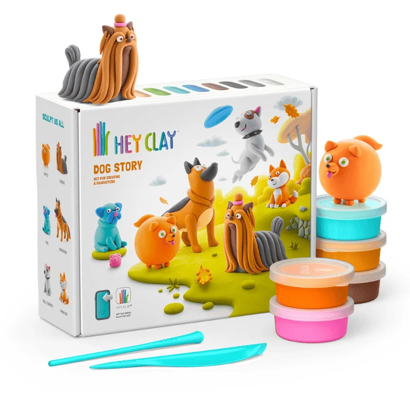 Hey Clay Yaratıcı Kil Seti - Dog Story - Eğitici Oyuncak