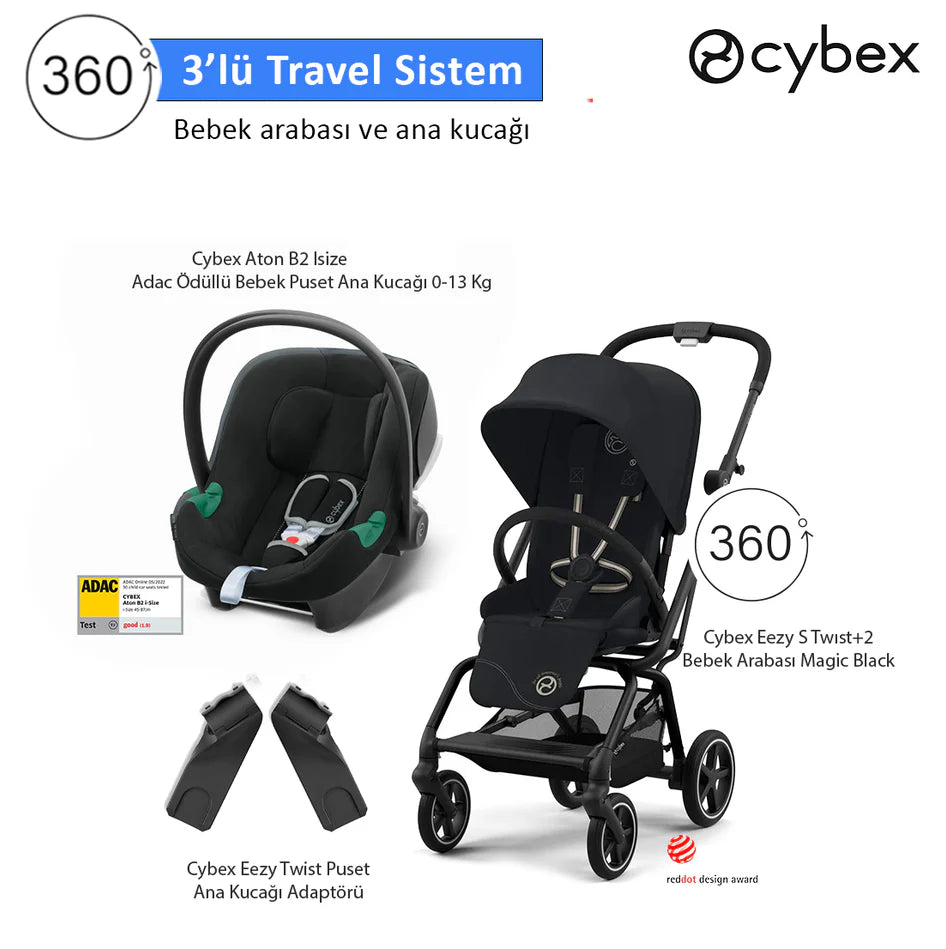 Cybex Eezy S 360 Twist2 Cybex Aton B2 isize Travel Set 2025 Ekim 3. Hafta Teslim
