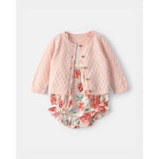 Carter's Kız Bebek Kısa Tulumlu Set Pembe