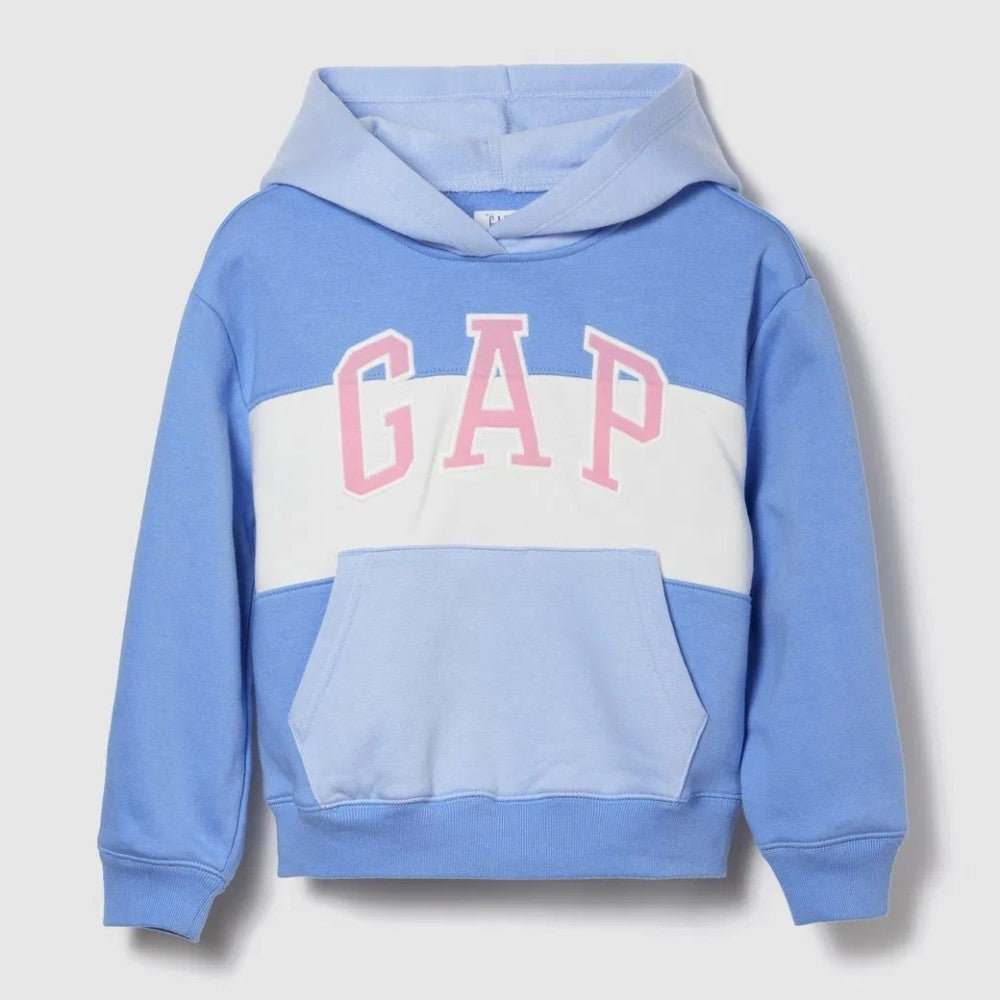 GAP Logolu Kışlık Kız Çocuk Kapüşonlu Sweatshirt Açık Mavi