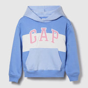 GAP Logolu Kışlık Kız Çocuk Kapüşonlu Sweatshirt Açık Mavi