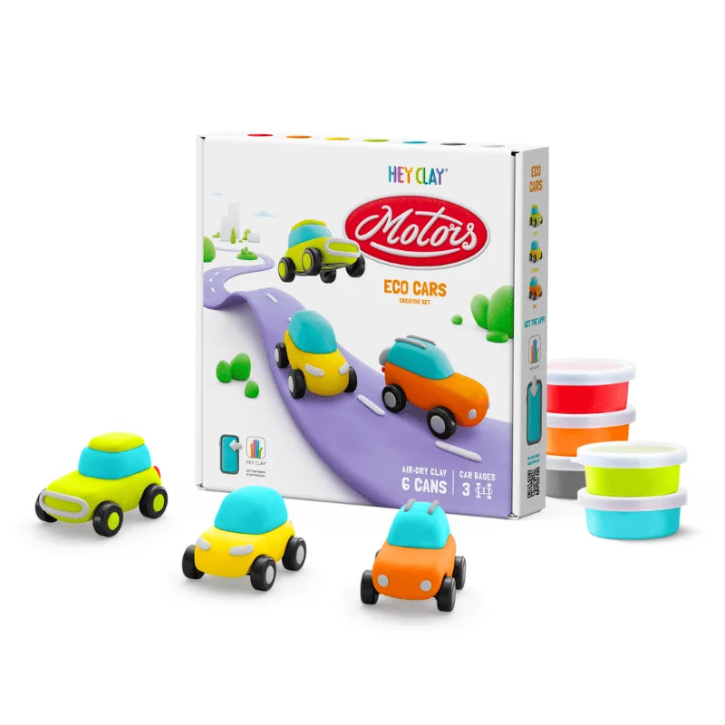 Hey Clay Yaratıcı Kil Seti -Eco Cars - Eğitici Oyuncak