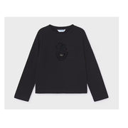 Mayoral Kışlık Kız Basic Uzun Kol T-shirt Siyah