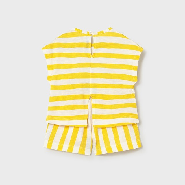 Mayoral Yazlık Kız Bebek Bluz Şort Set Sarı