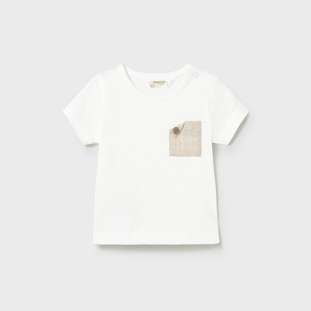Mayoral Yazlık Erkek Bebek Kısa Kol T-shirt Şort Yelek 3'lü Set Bej