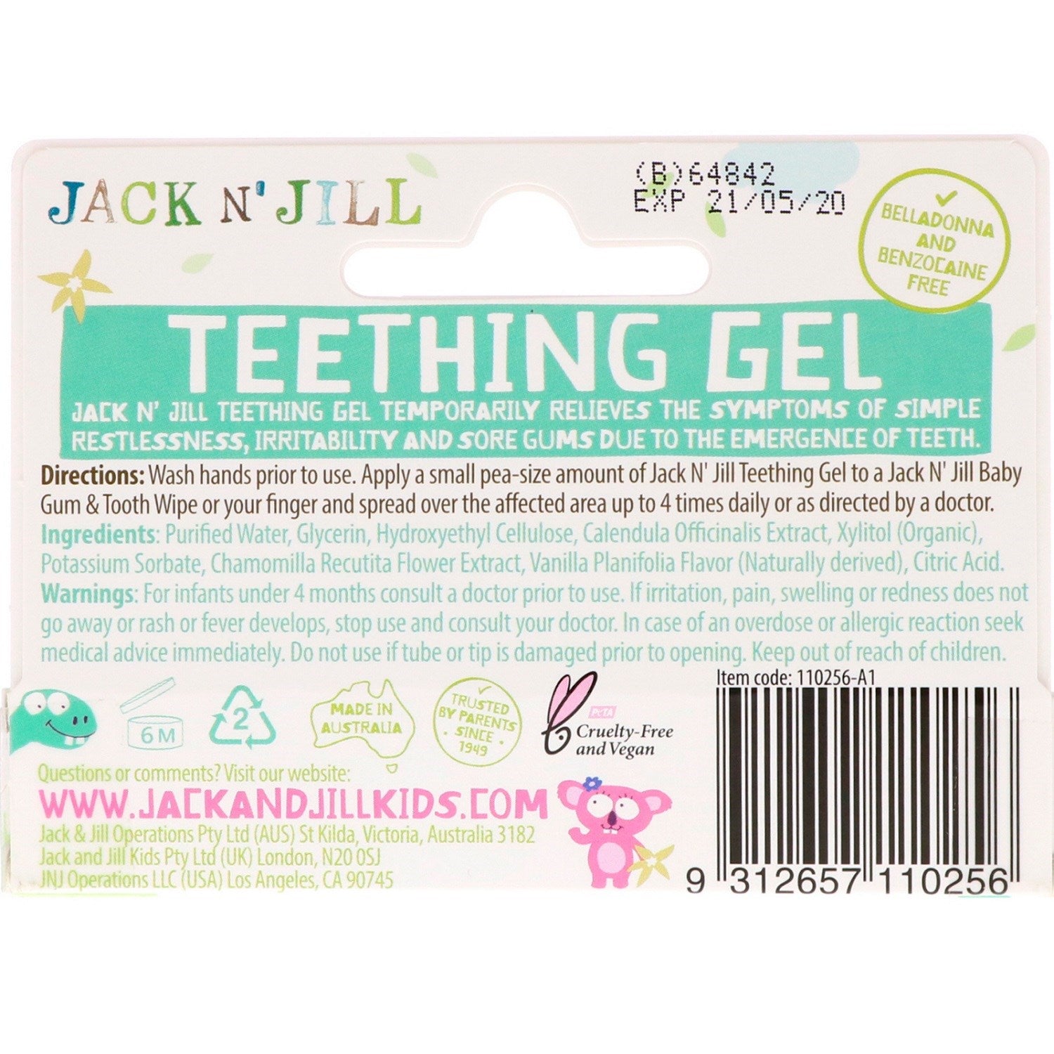 Jack N' Jill Bebek Diş Çıkarma Jeli STD