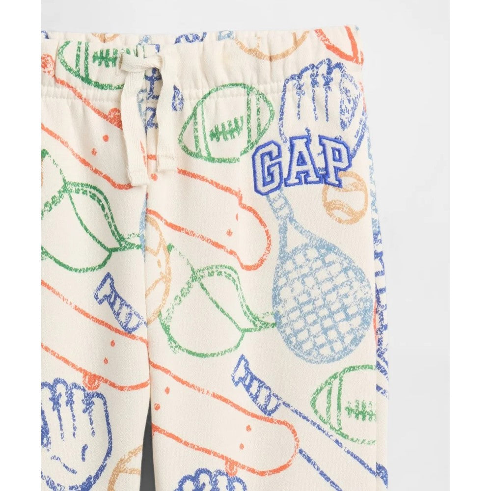 GAP Logolu Kışlık Erkek Bebek Jogger Eşofman Altı Ekru