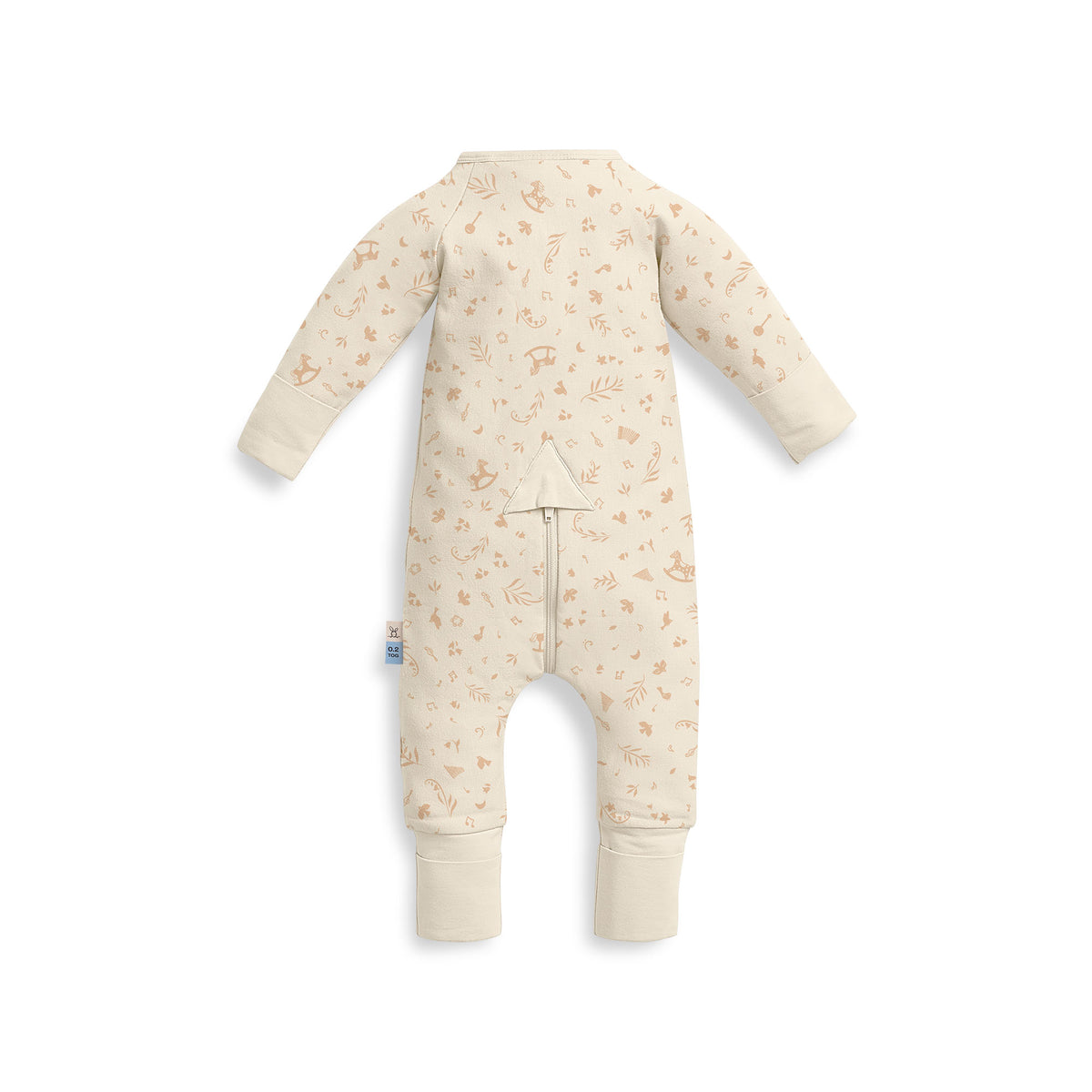ErgoPouch Organik Pamuklu Patikli Pijama Tulum 1.0 TOG Lullaby Ekru