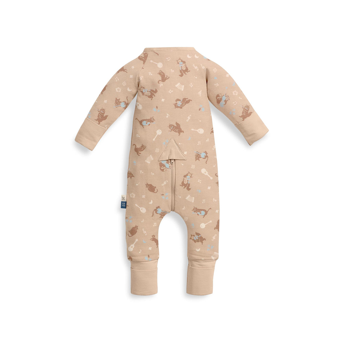 ErgoPouch Organik Pamuklu Patikli Pijama Tulum 1.0 TOG Melody Kahverengi