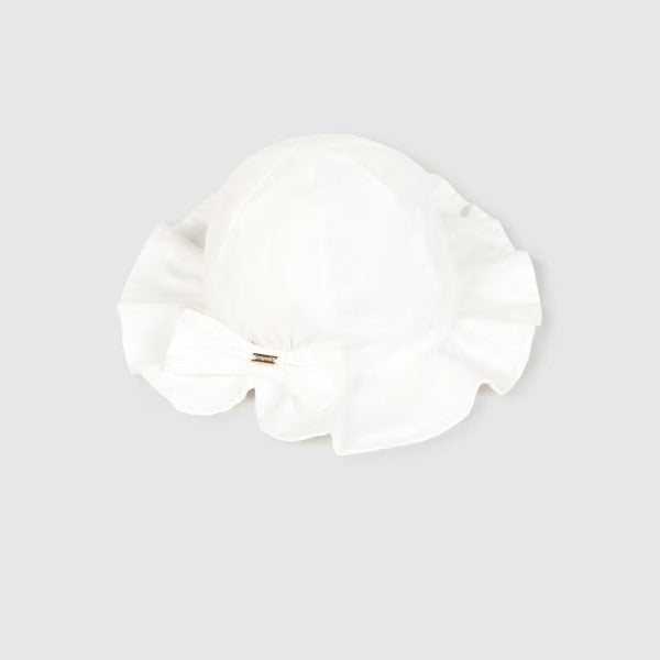 Mayoral Yazlık Kız Bebek Gabardin Şapka Beyaz