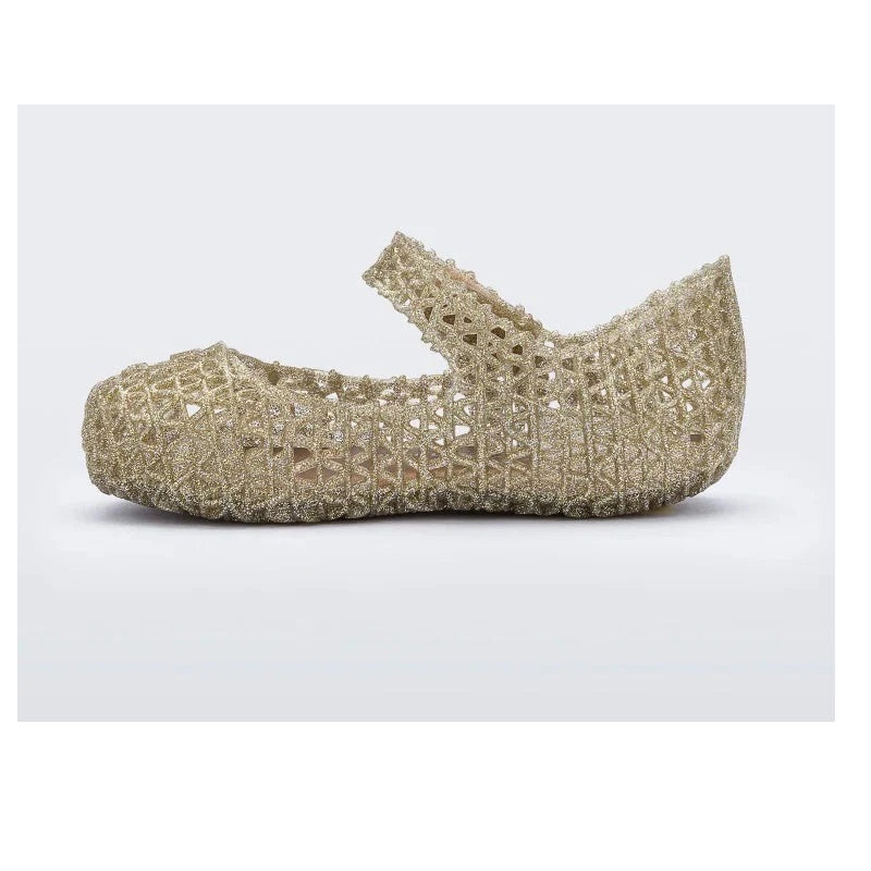 Mini Melissa Bebek Babet Campana Papel Bej