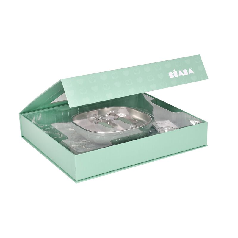 Beaba İlk Yemek Setim Çelik -  Sage Green