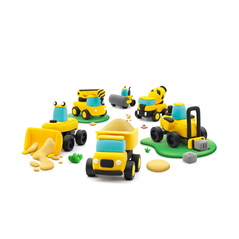 Hey Clay Yaratıcı Kil Seti - Construction Vehicles - Eğitici Oyuncak - Görsel 2