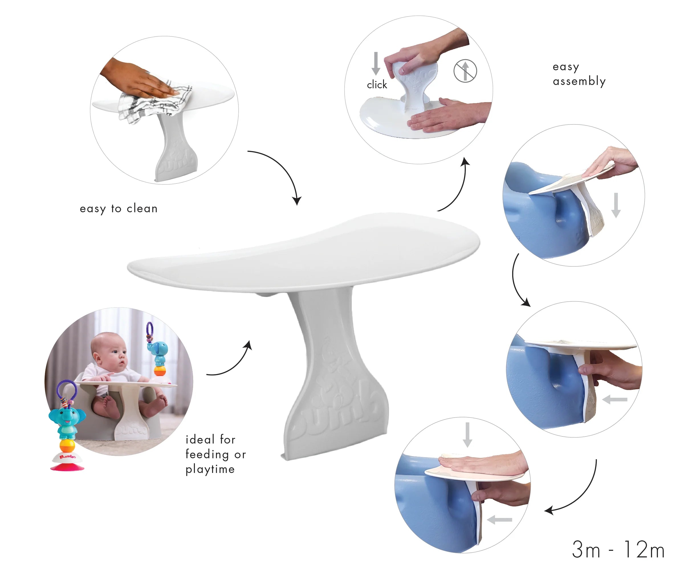 Bumbo Floor Seat Tray Bebek Koltuğu Tepsisi