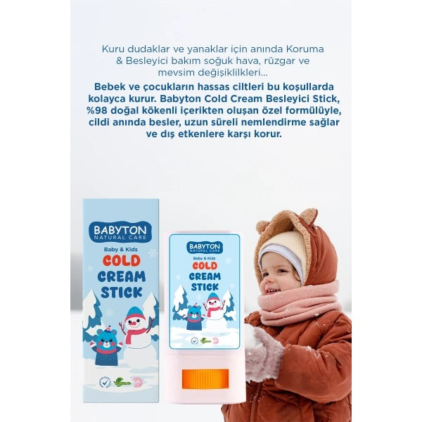 Babyton Nemlendirici ve Besleyici Cold Cream Stick 20 gr