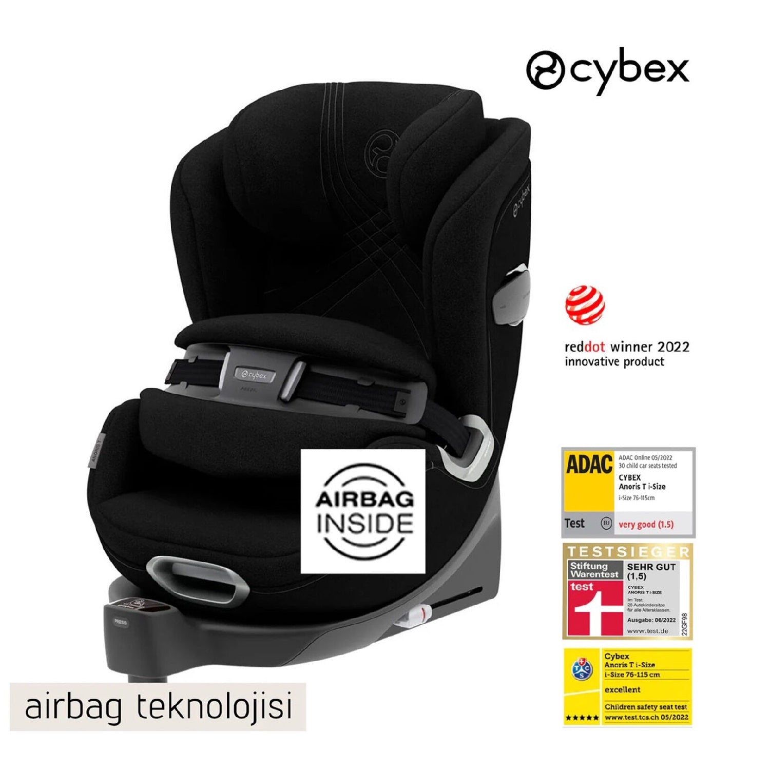 Cybex Anoris T i-Size Oto Koltuğu Deep Black STD