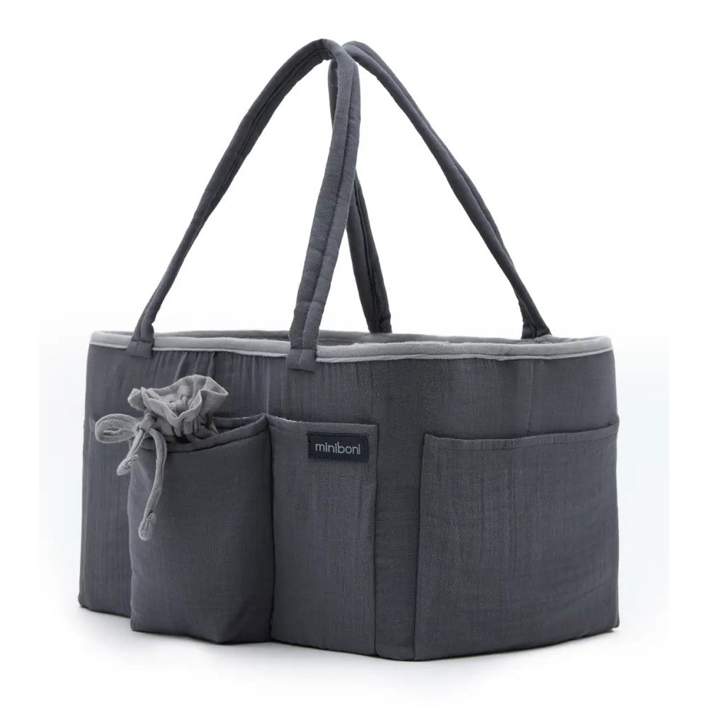 Miniboni Müslin Anne Organizer Çanta Antrasit