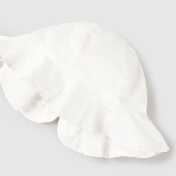 Mayoral Yazlık Kız Bebek Gabardin Şapka Beyaz