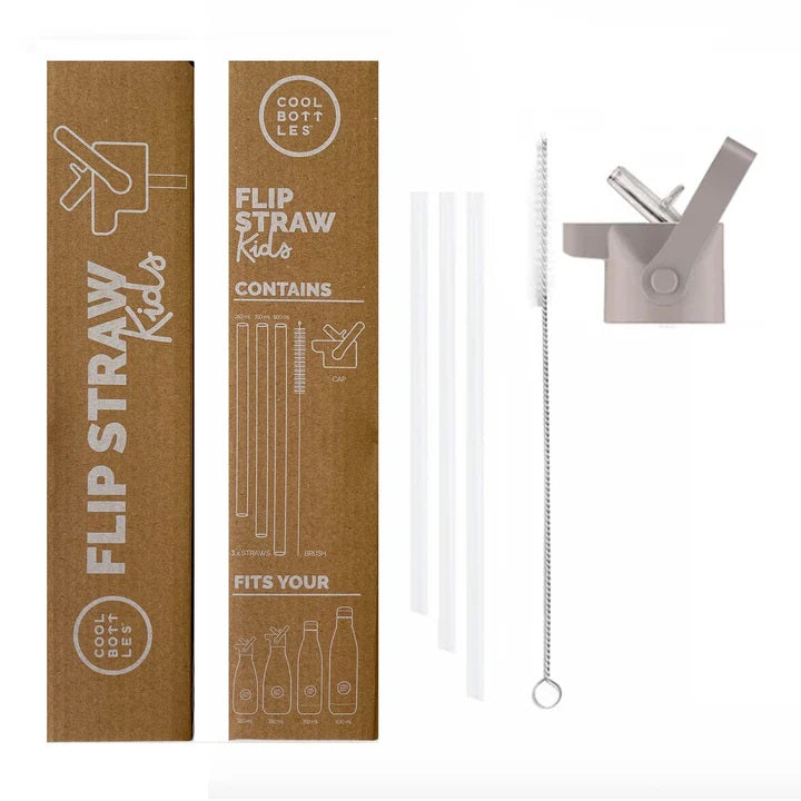 Cool Bottles Pipet Yedekleri Flip Straw Cap 260-350-500ml - Grey