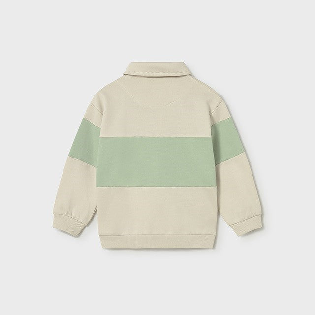 Mayoral Yazlık Erkek Bebek Polo Yaka Sweatshirt Bej