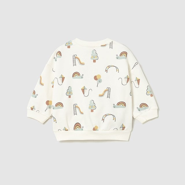 Mayoral Yazlık Bebek Sweatshirt Beyaz