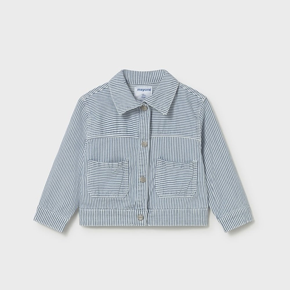 Mayoral Yazlık Kız Bebek Denim Ceket Mavi