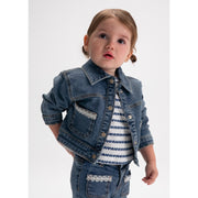 Mayoral Yazlık Kız Bebek Denim Ceket Lacivert