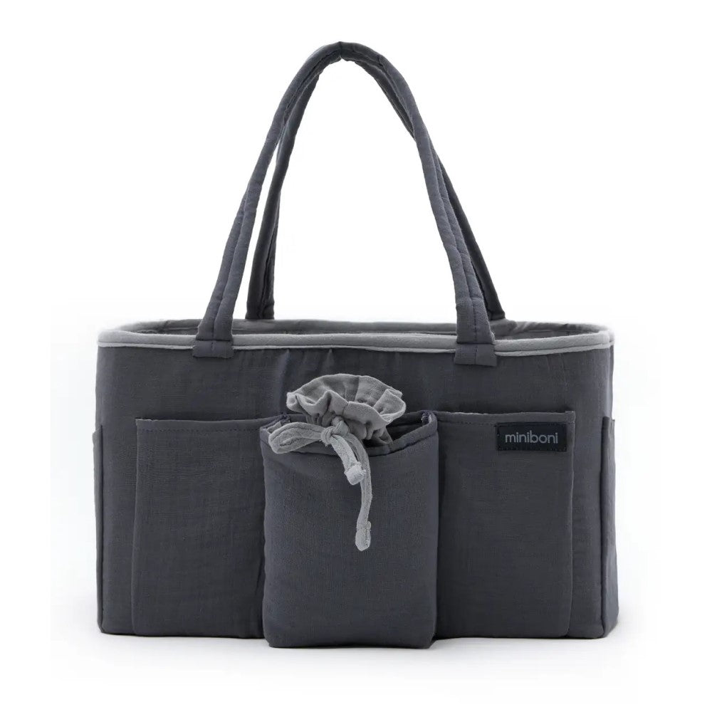 Miniboni Müslin Anne Organizer Çanta Antrasit