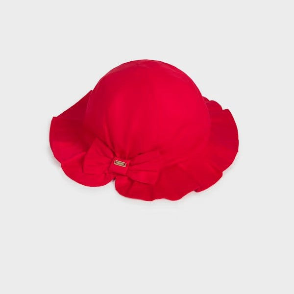 Mayoral Yazlık Kız Bebek Gabardin Şapka Kırmızı