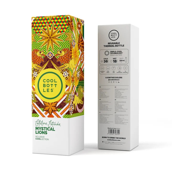 Cool Bottles Paslanmaz Çelik Şişe - The Bottle Mystical Lions 500ml