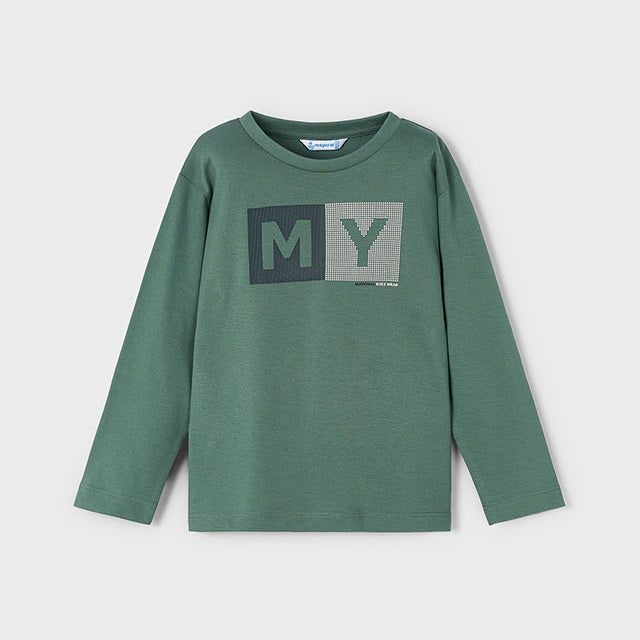 Mayoral Kışlık Erkek Basic Uzun Kol T-shirt Yeşil