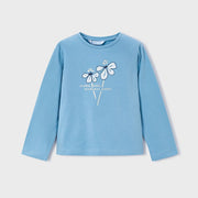Mayoral Kışlık Kız Basic Uzun Kol T-shirt Mavi