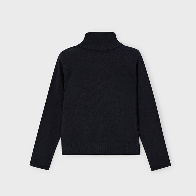 Mayoral Kışlık Kız Örme Balıkçı Yaka Kazak Siyah