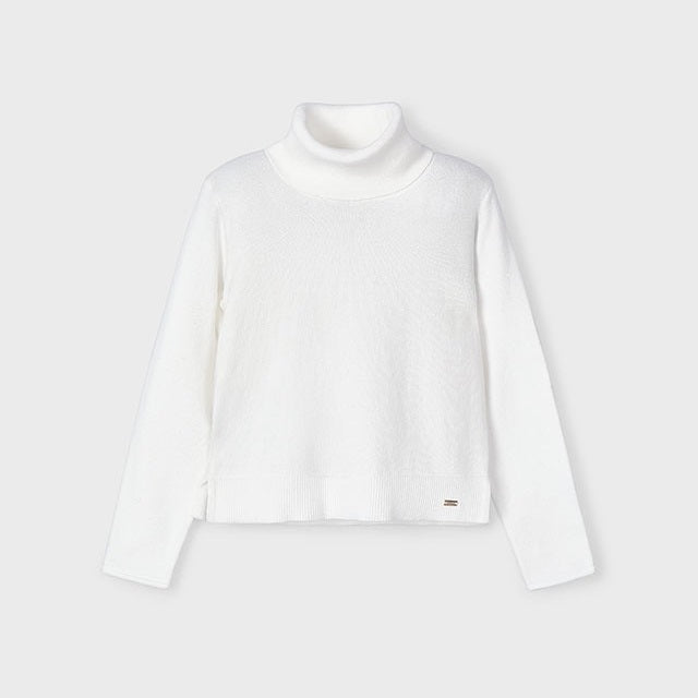 Mayoral Kışlık Kız Örme Balıkçı Yaka Kazak Ekru