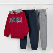 Mayoral Kışlık Erkek Ceket Eşofman Üçlü Set Kırmızı