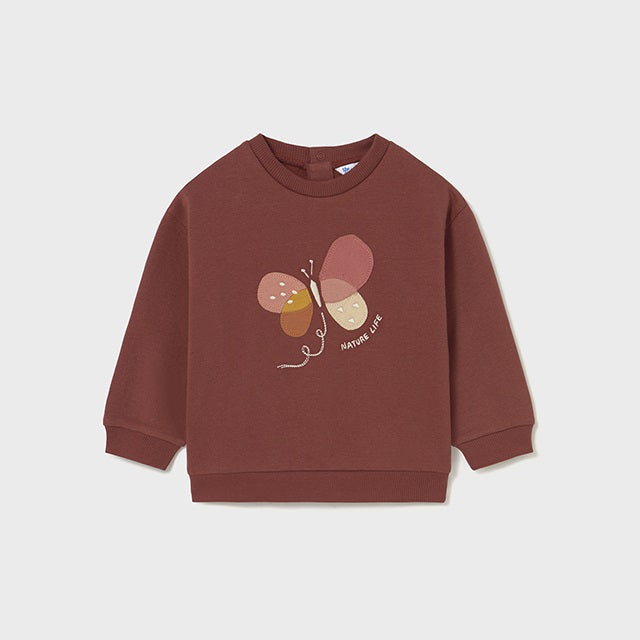 Mayoral Kışlık Kız Bebek Sweatshirt Kahverengi