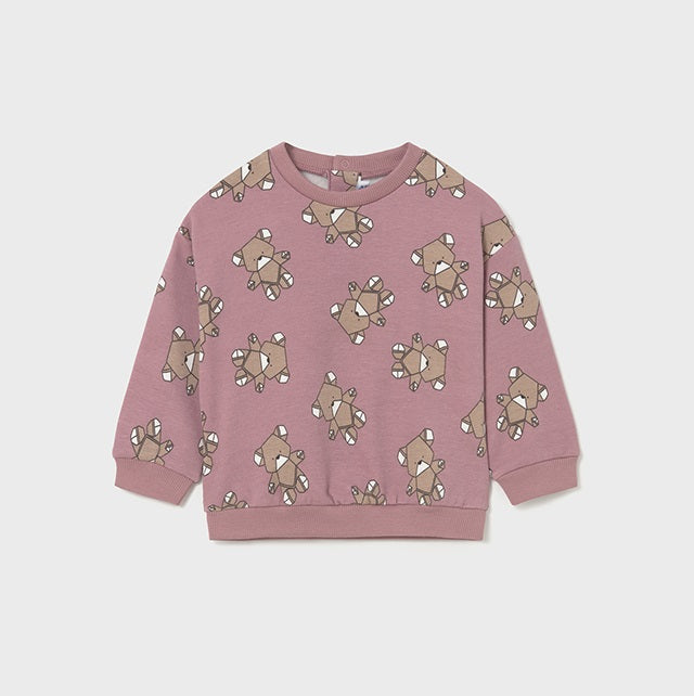Mayoral Kışlık Kız Bebek Sweatshirt Pembe