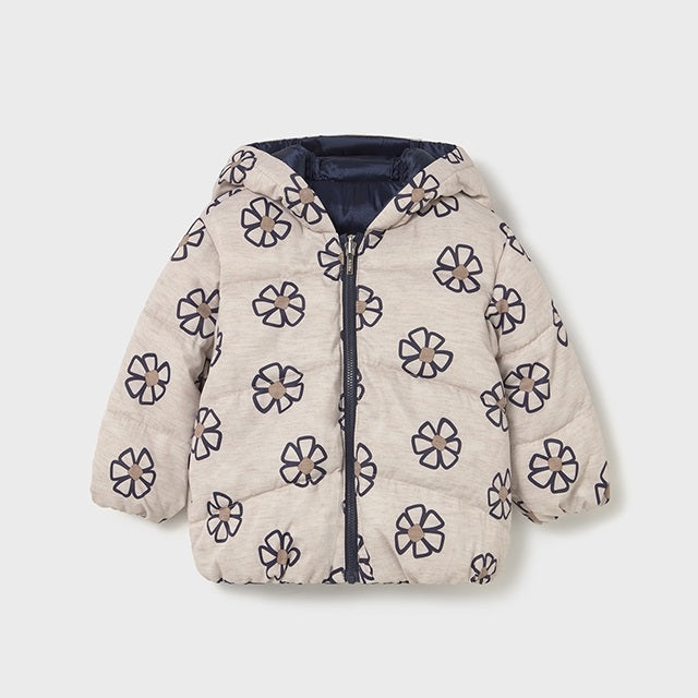 Mayoral Kışlık Kız Bebek Çift Taraflı Kapşonlu Mont Lacivert