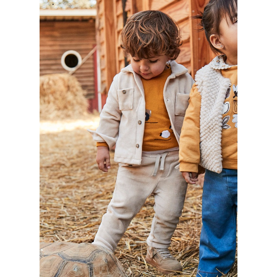 Mayoral Kışlık Erkek Bebek Kadife Pantolon Bej