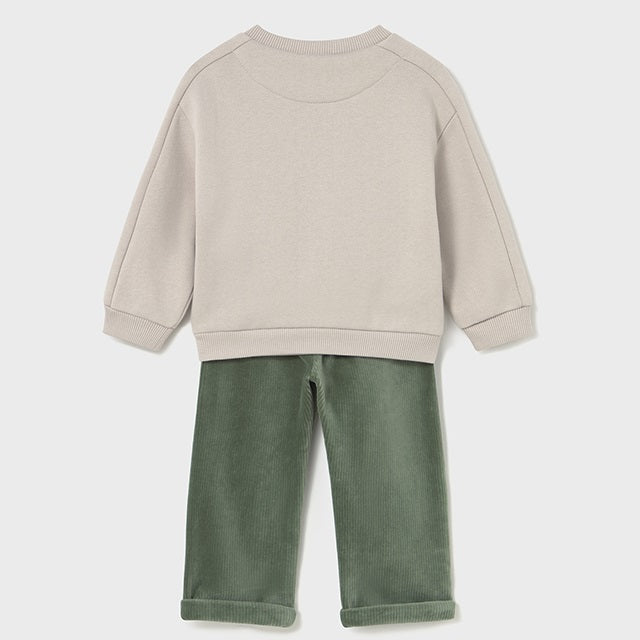 Mayoral Kışlık Erkek Bebek Sweatshirt Pantolon 2'li Set Yeşil