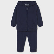 Mayoral Kışlık Erkek Bebek Kapşonlu Ceket Eşofman Set Lacivert