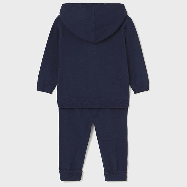 Mayoral Kışlık Erkek Bebek Kapşonlu Ceket Eşofman Set Lacivert