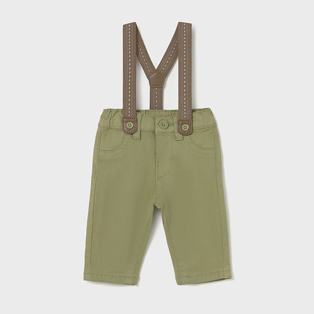 Mayoral Kışlık Erkek Bebek Askılı Pantolon Yeşil