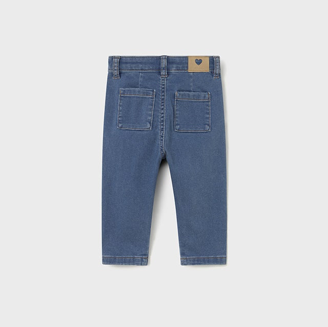 Mayoral Kışlık Kız Bebek Denim Pantolon Mavi