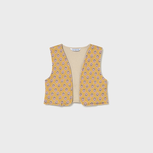 Mayoral Kışlık Kız Bebek Bluz Yelek Pantolon Set Bej